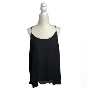 Ro & De Double Layer Black Swing Tank Top sz M